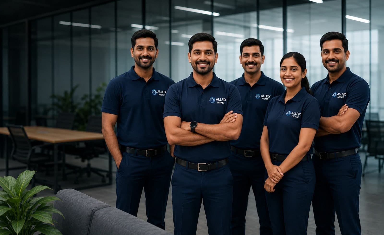 The Allfix Home Solution field team at a corporate office site